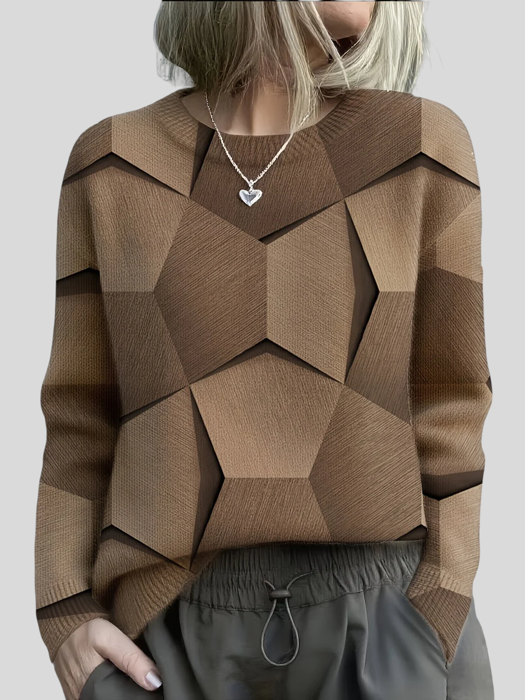 Katarzyna | Sweter geometryczny