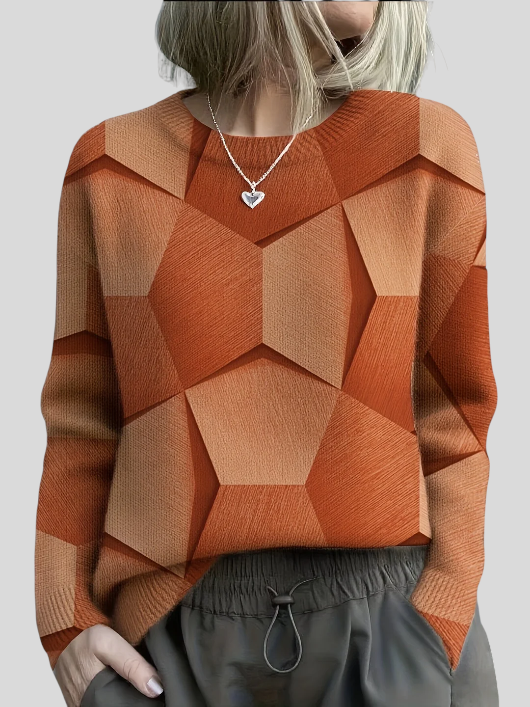 Katarzyna | Sweter geometryczny