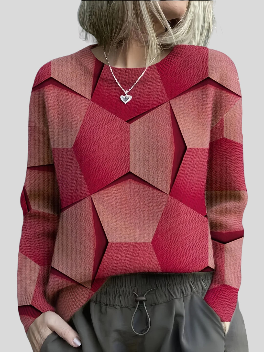 Katarzyna | Sweter geometryczny
