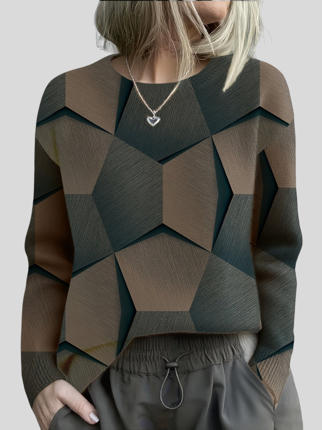 Katarzyna | Sweter geometryczny